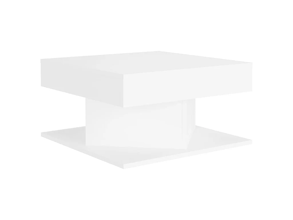 Table basse Blanc 57x57x30 cm Aggloméré GHR47819