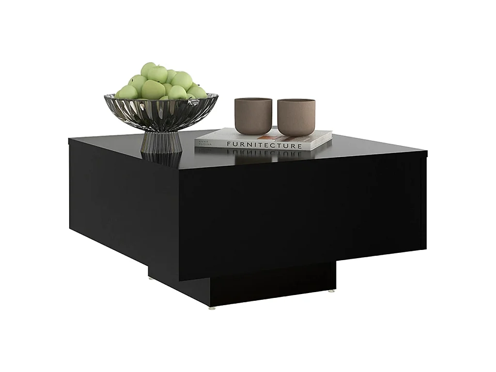 Table basse Noir 60x60x31,5 cm Aggloméré GHR60118