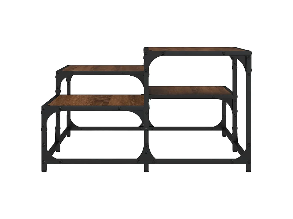 Mesa de centro madera de ingeniería roble marrón 68x68x40 cm ES94054