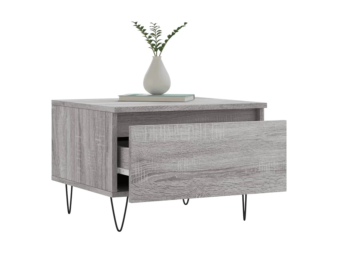 Mesas de centro 2 uds madera ingeniería gris Sonoma 50x46x35 cm ES54587