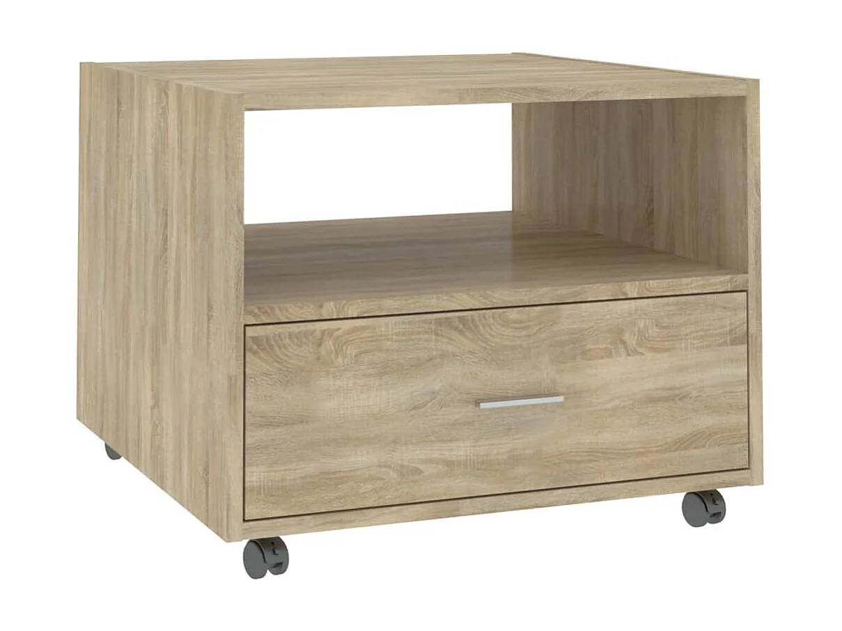 Mesa de centro madera de ingeniería roble Sonoma 55x55x40 cm ES75271