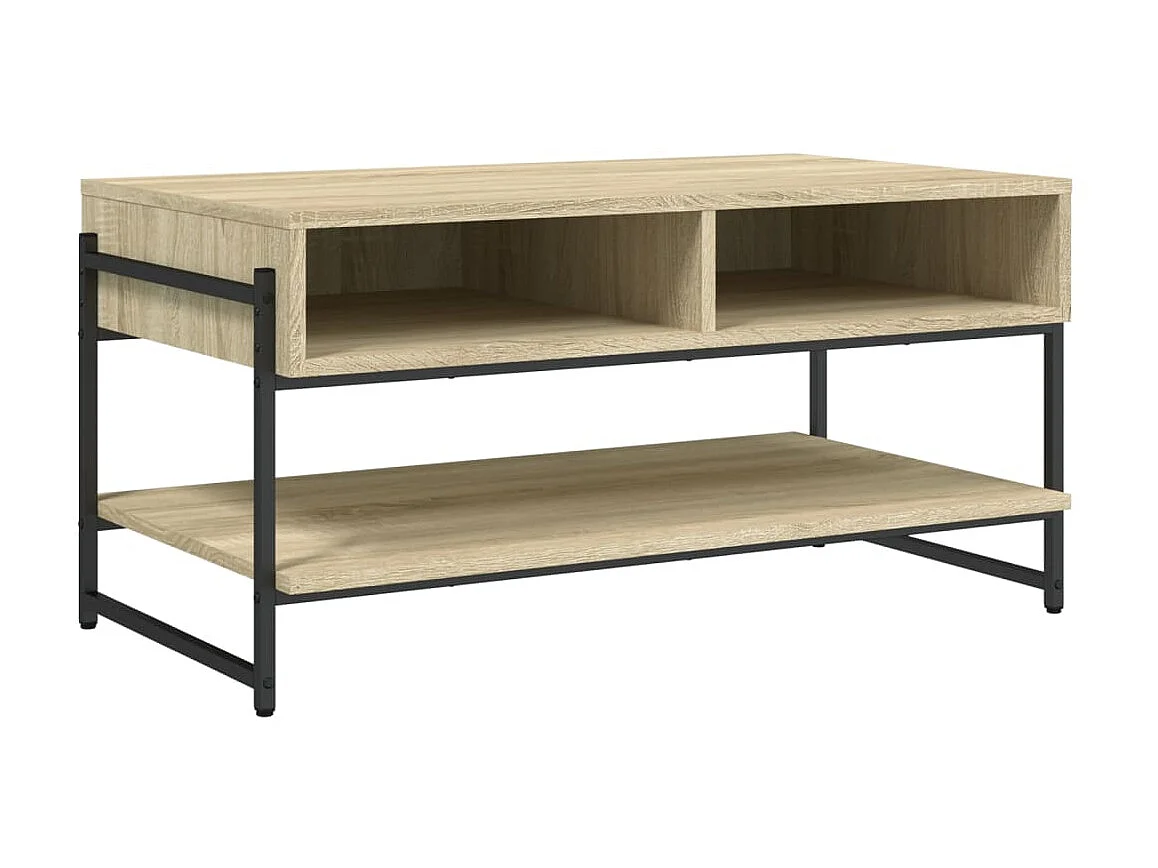 Salontafel 90x50x45 cm bewerkt hout sonoma eikenkleurig NL66358