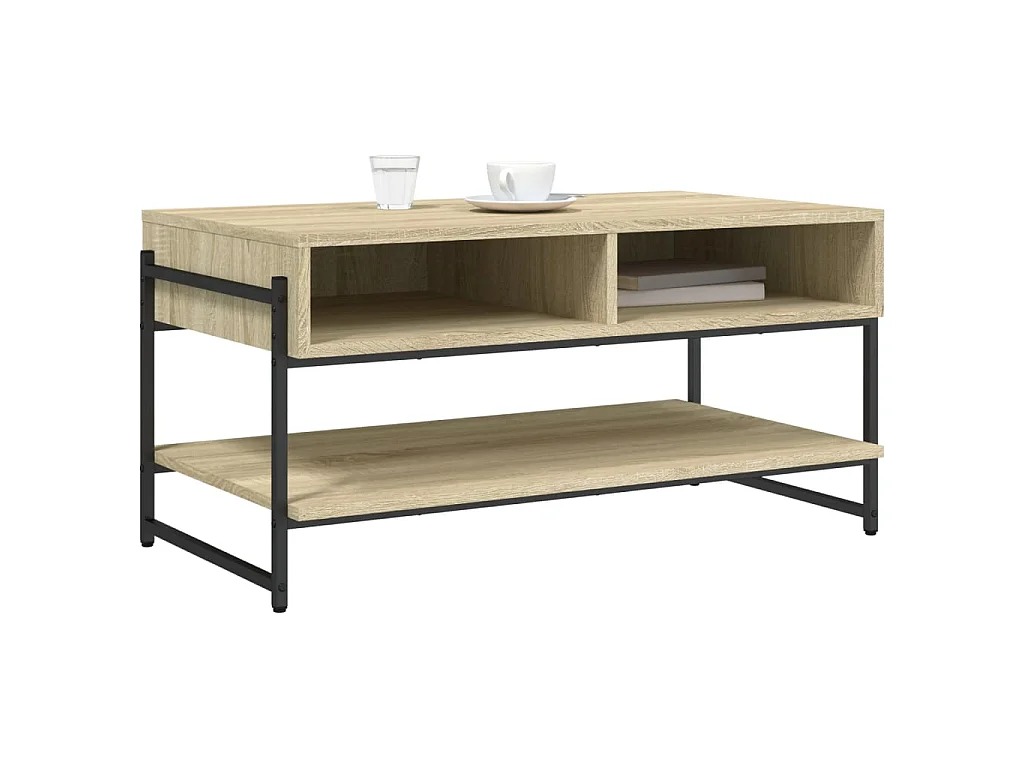Salontafel 90x50x45 cm bewerkt hout sonoma eikenkleurig NL66358