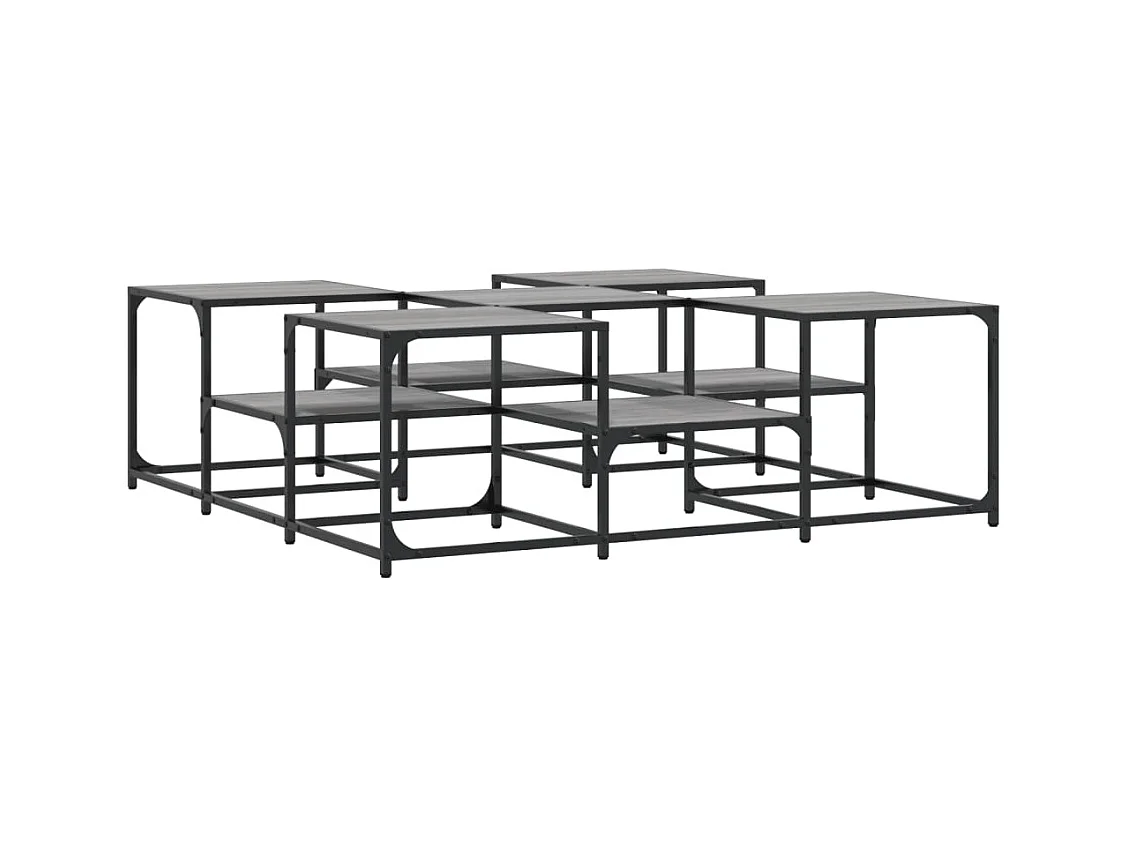 Table basse sonoma gris 121x121x40 cm bois d'ingénierie GHR87214