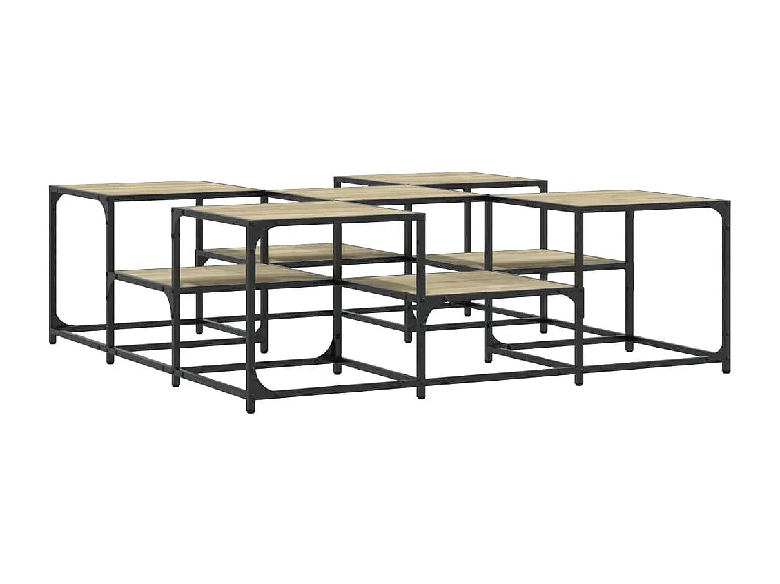 Table basse chêne sonoma 121x121x40 cm bois d'ingénierie GHR42738