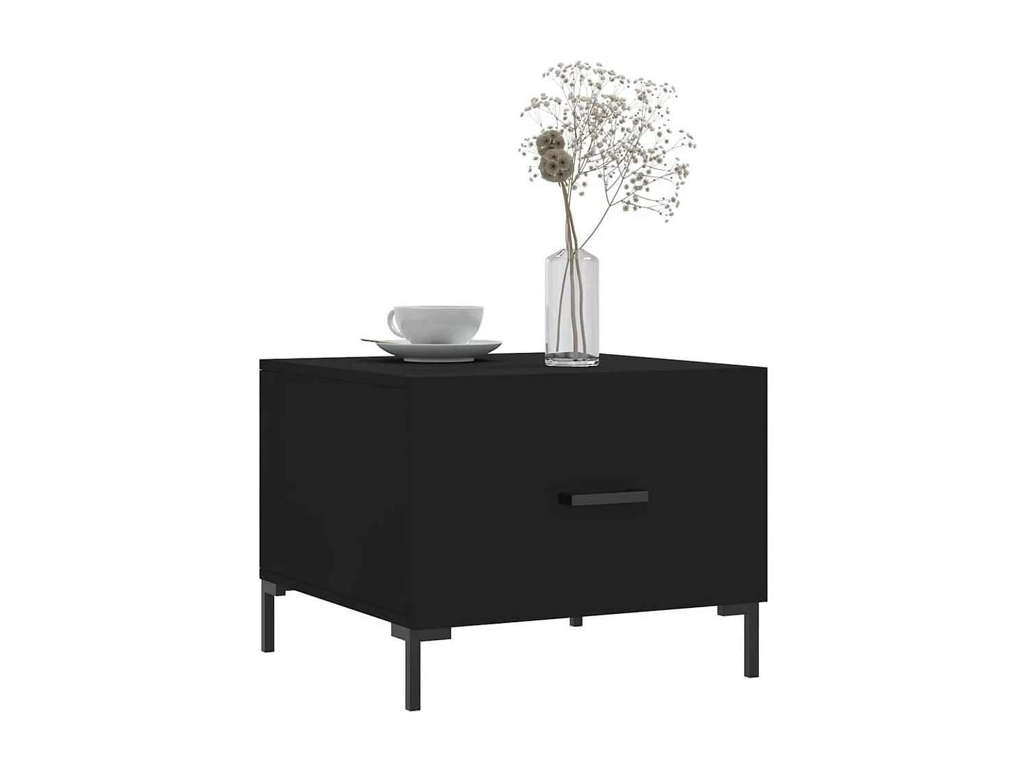 Tables basses 2 pcs noir 50x50x40 cm bois d'ingénierie GHR67779