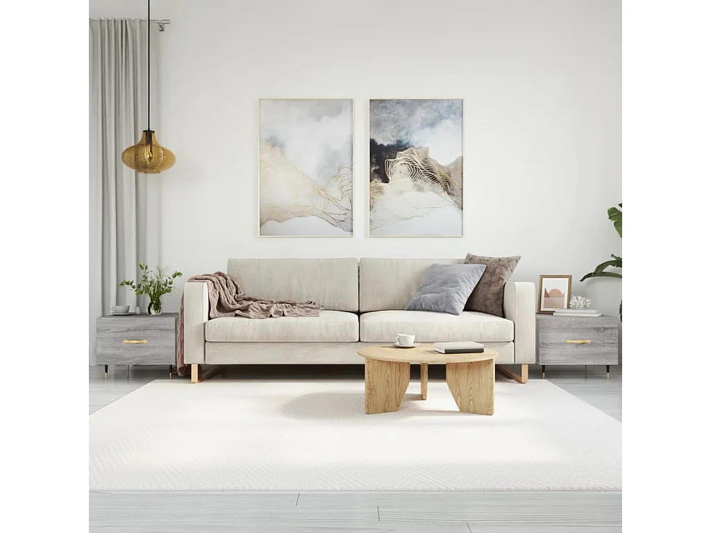 Tables basses 2 pcs sonoma gris 50x50x40 cm bois d'ingénierie GHR49829