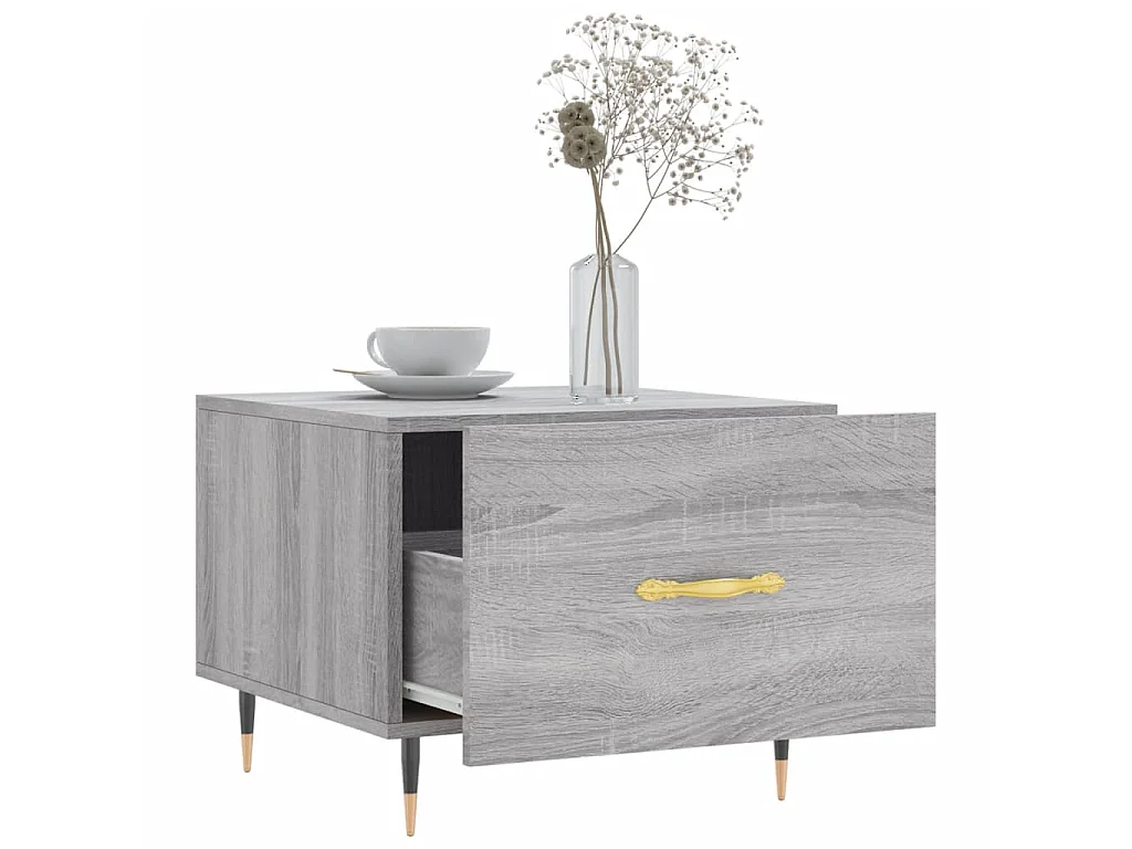 Tables basses 2 pcs sonoma gris 50x50x40 cm bois d'ingénierie GHR49829