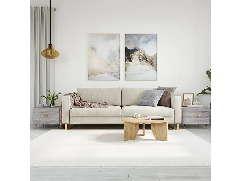 Tables basses 2 pcs sonoma gris 50x50x40 cm bois d'ingénierie GHR49829