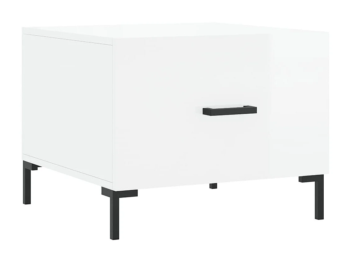 Tables basses 2 pcs blanc brillant 50x50x40cm bois d'ingénierie GHR41699
