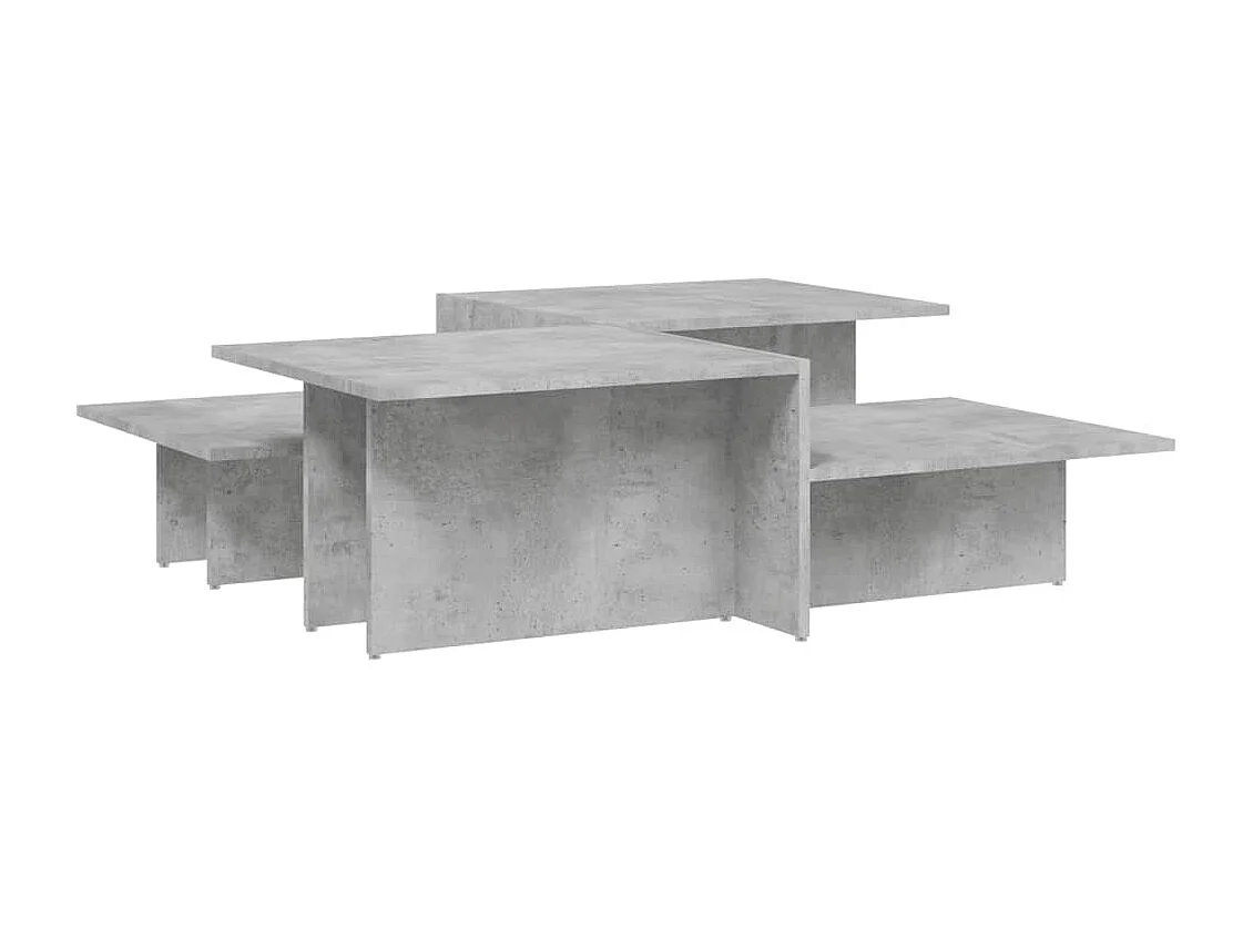 Tables basses 2 pcs gris béton bois d'ingénierie GHR86811