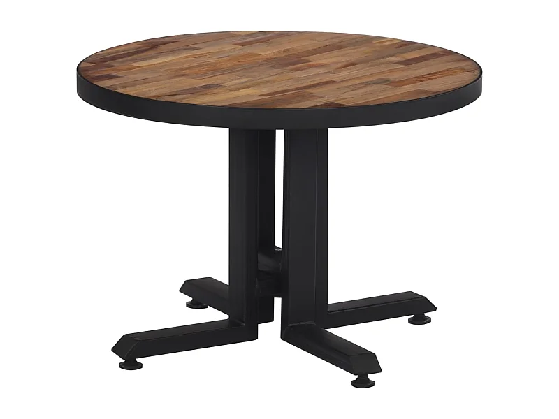 Mesa de centro redonda teca reciclada maciza Ø55x40 cm ES80002