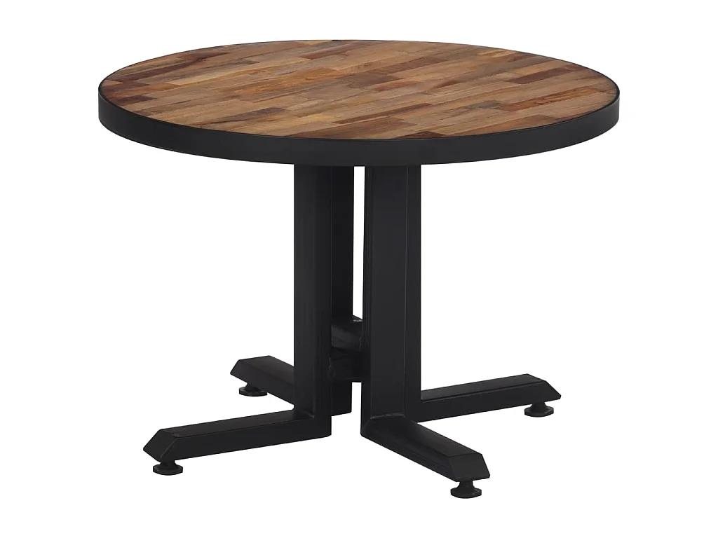 Mesa de centro redonda teca reciclada maciza Ø55x40 cm ES80002