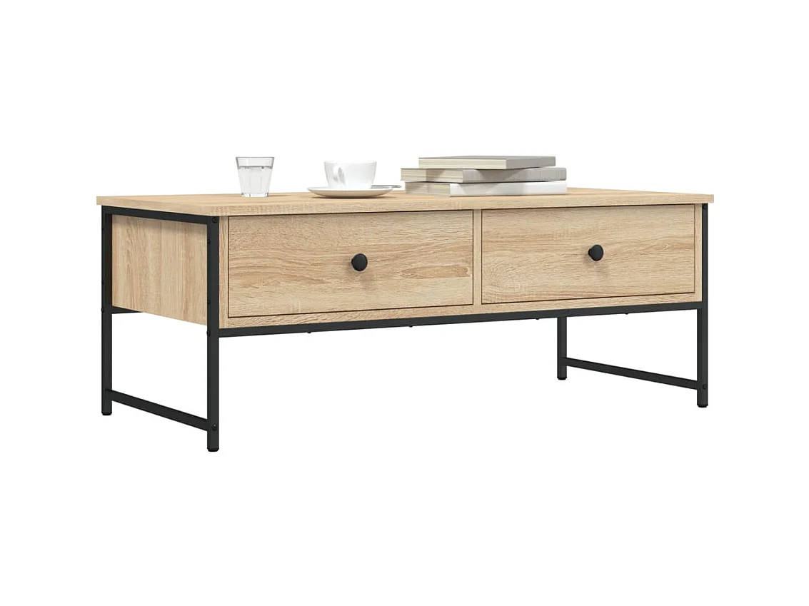 Salontafel 101x49x39,5 cm bewerkt hout sonoma eikenkleurig NL20931