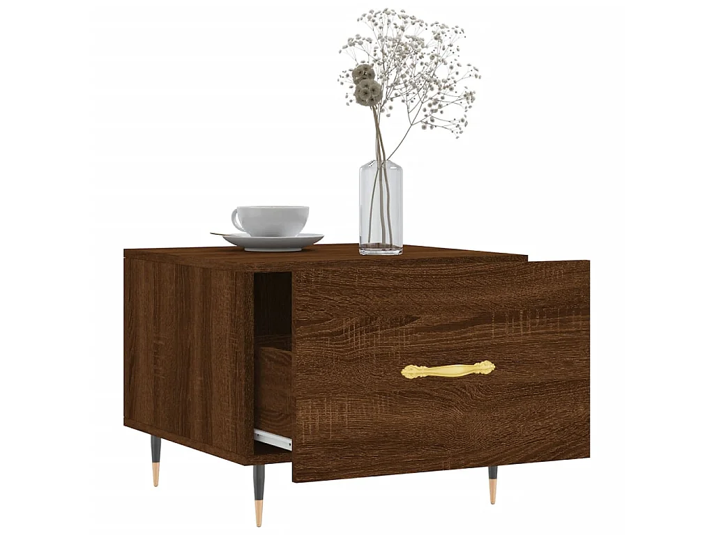 Tables basses 2 pcs chêne marron 50x50x40 cm bois d'ingénierie GHR87304