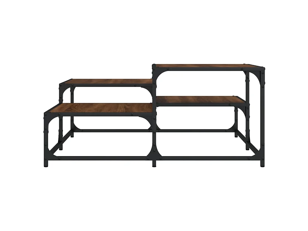 Table basse chêne marron 87,5x87,5x40 cm bois d'ingénierie GHR55173