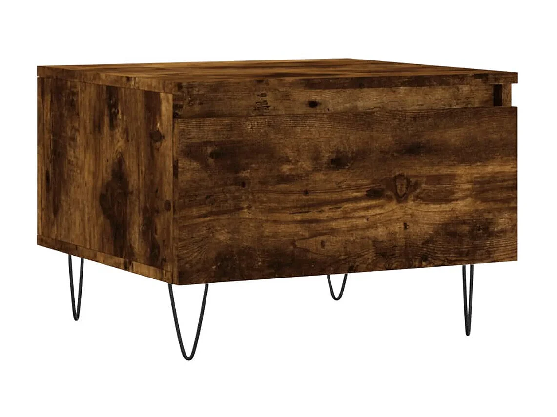 Salontafels 2 st 50x46x35 cm bewerkt hout gerookt eikenkleurig NL39962