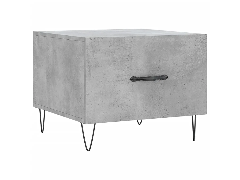 Tables basses 2 pcs gris béton 50x50x40 cm bois d'ingénierie GHR91483
