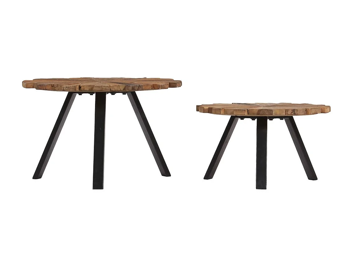 Tables basses 2 pcs Bois de récupération massif GHR35802
