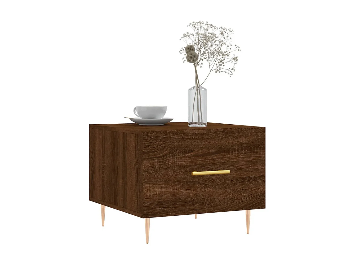 Tables basses 2 pcs chêne marron 50x50x40 cm bois d'ingénierie GHR72023