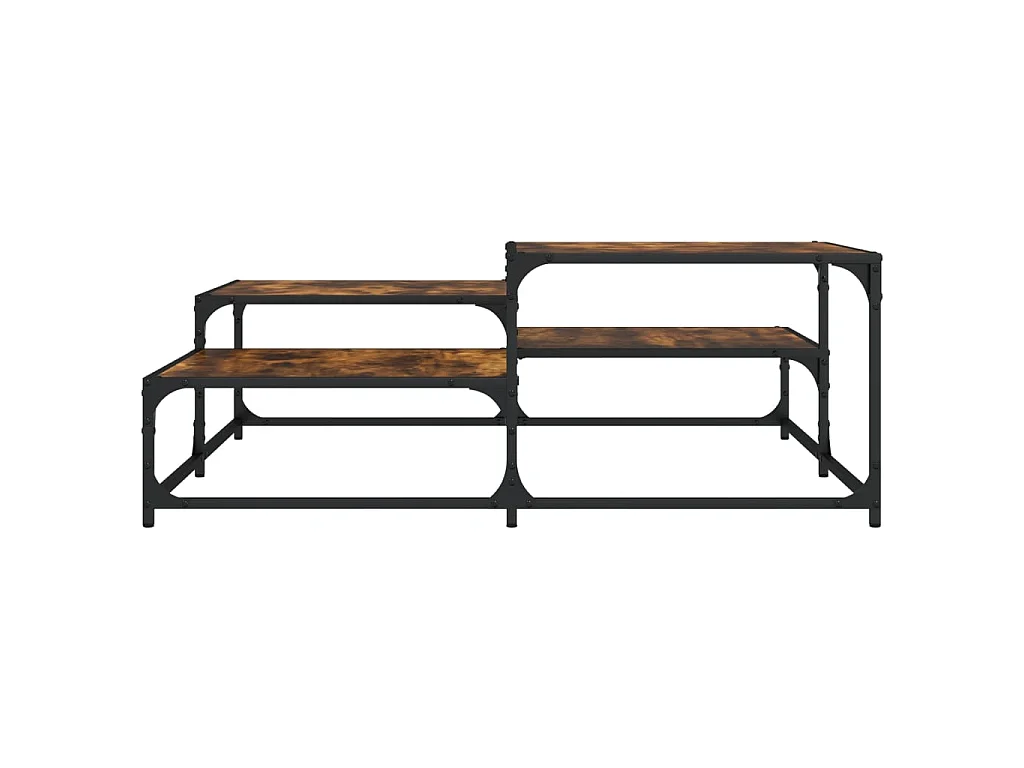 Mesa de centro madera de ingeniería roble ahumado 107x107x40 cm ES48704