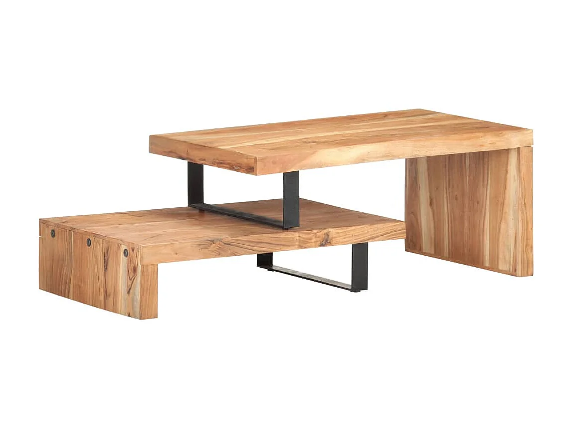 Ensemble de 2 tables basses Bois d'acacia massif GHR31758