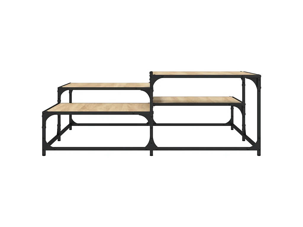 Table basse chêne sonoma 107x107x40 cm bois d'ingénierie GHR73032