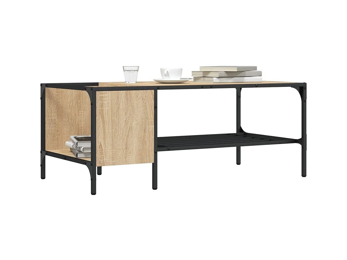 Table basse support chêne sonoma 100x51x40cm bois d'ingénierie GHR15750