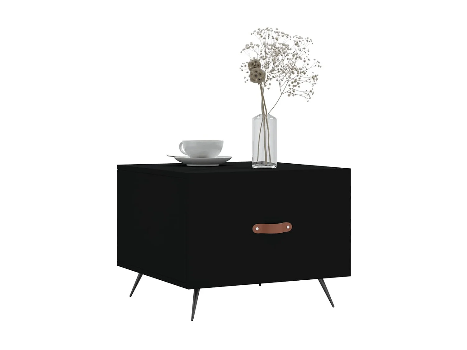 Tables basses 2 pcs noir 50x50x40 cm bois d'ingénierie GHR50916