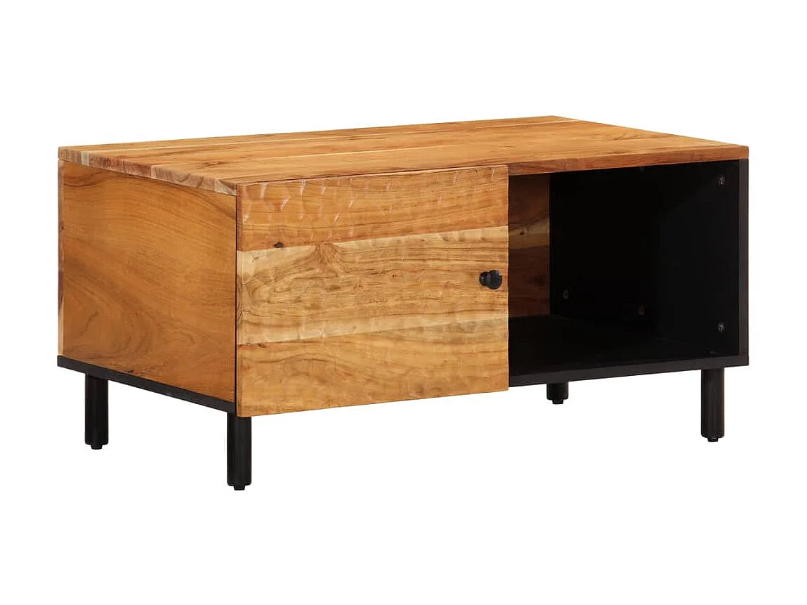 Table basse 80x50x40 cm bois massif d'acacia GHR29712
