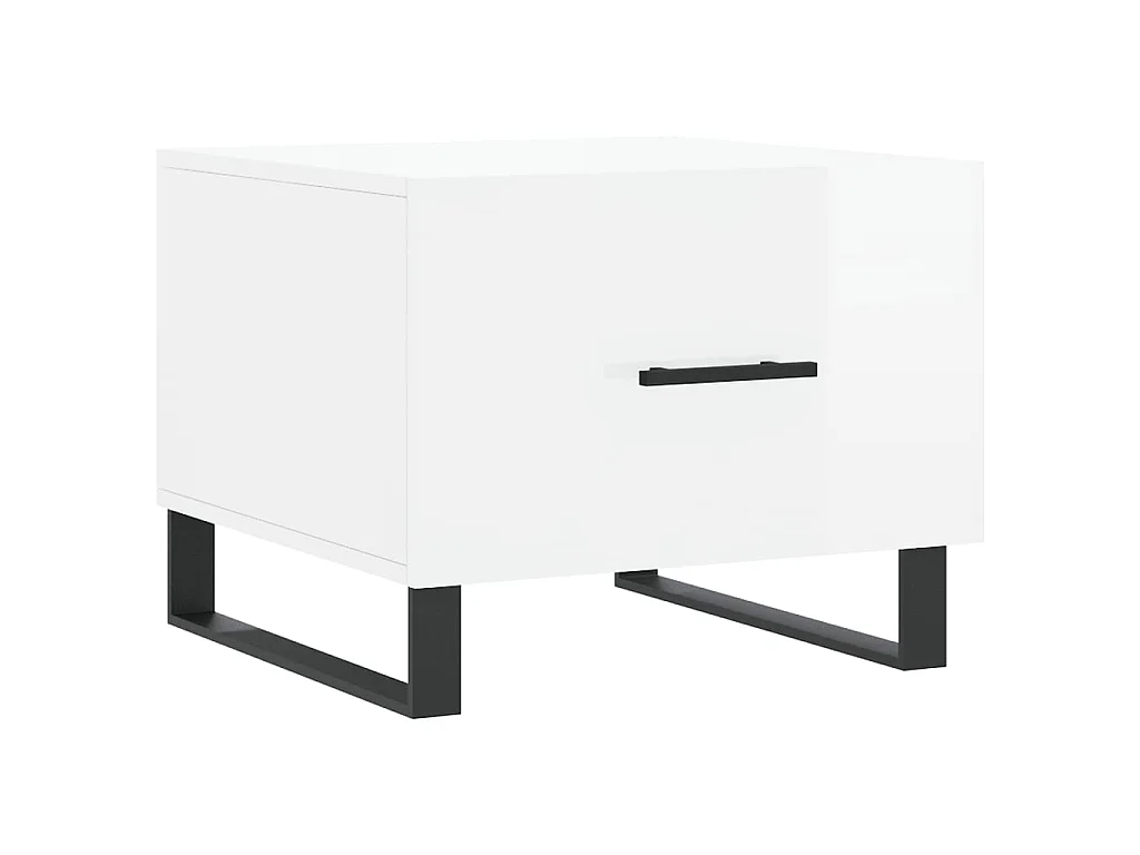 Tables basses 2 pcs blanc brillant 50x50x40cm bois d'ingénierie GHR27526