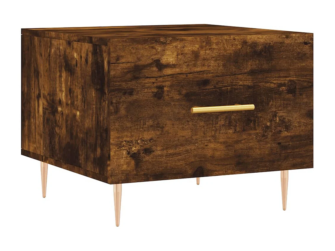 Tables basses 2 pcs chêne fumé 50x50x40 cm bois d'ingénierie GHR38480