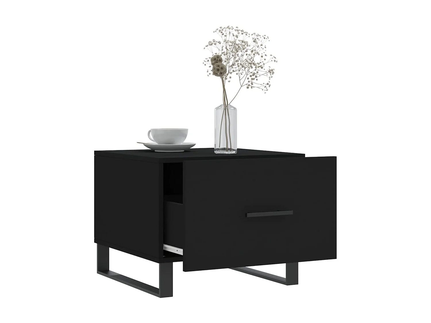 Tables basses 2 pcs noir 50x50x40 cm bois d'ingénierie GHR50116