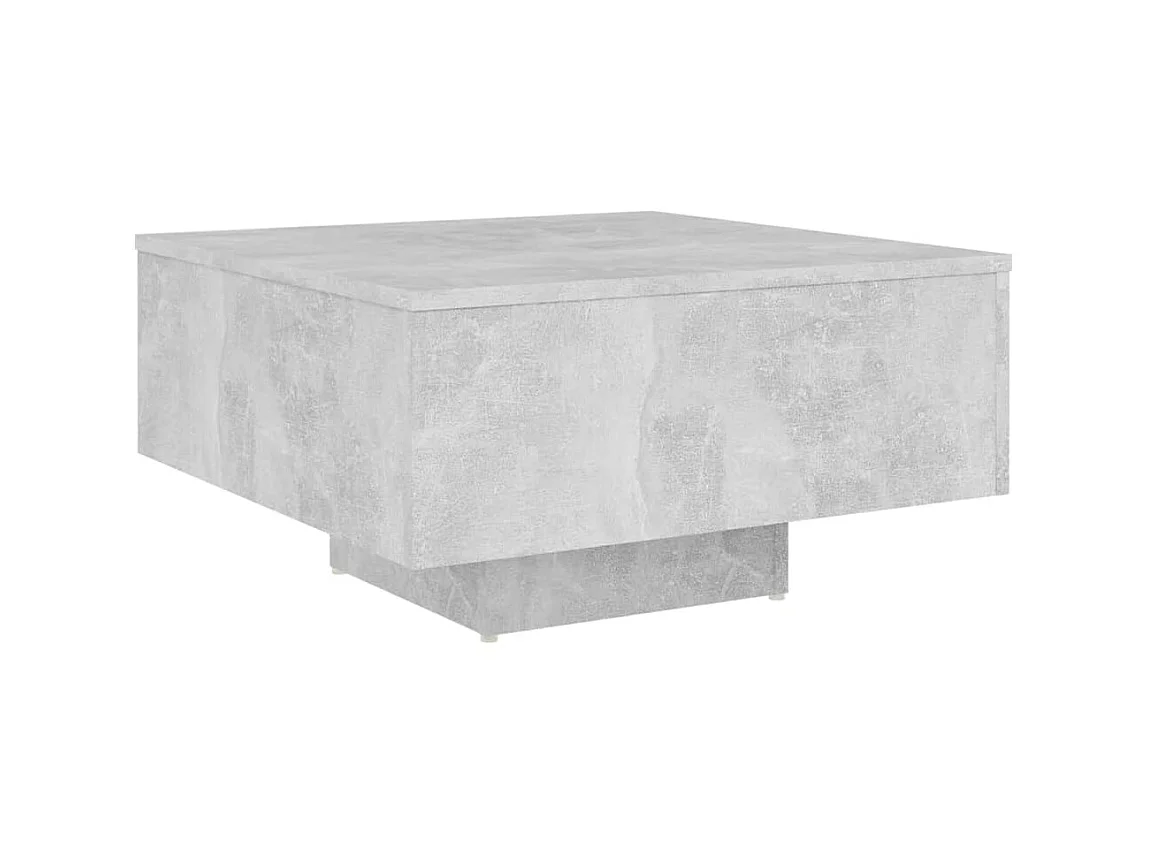 Table basse Gris béton 60x60x31,5 cm Aggloméré GHR91687