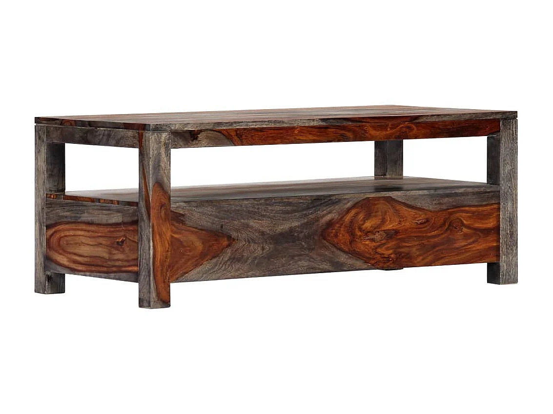 Mesa de centro 100x50x40 cm madeira de sheesham maciça cinzento PT506382