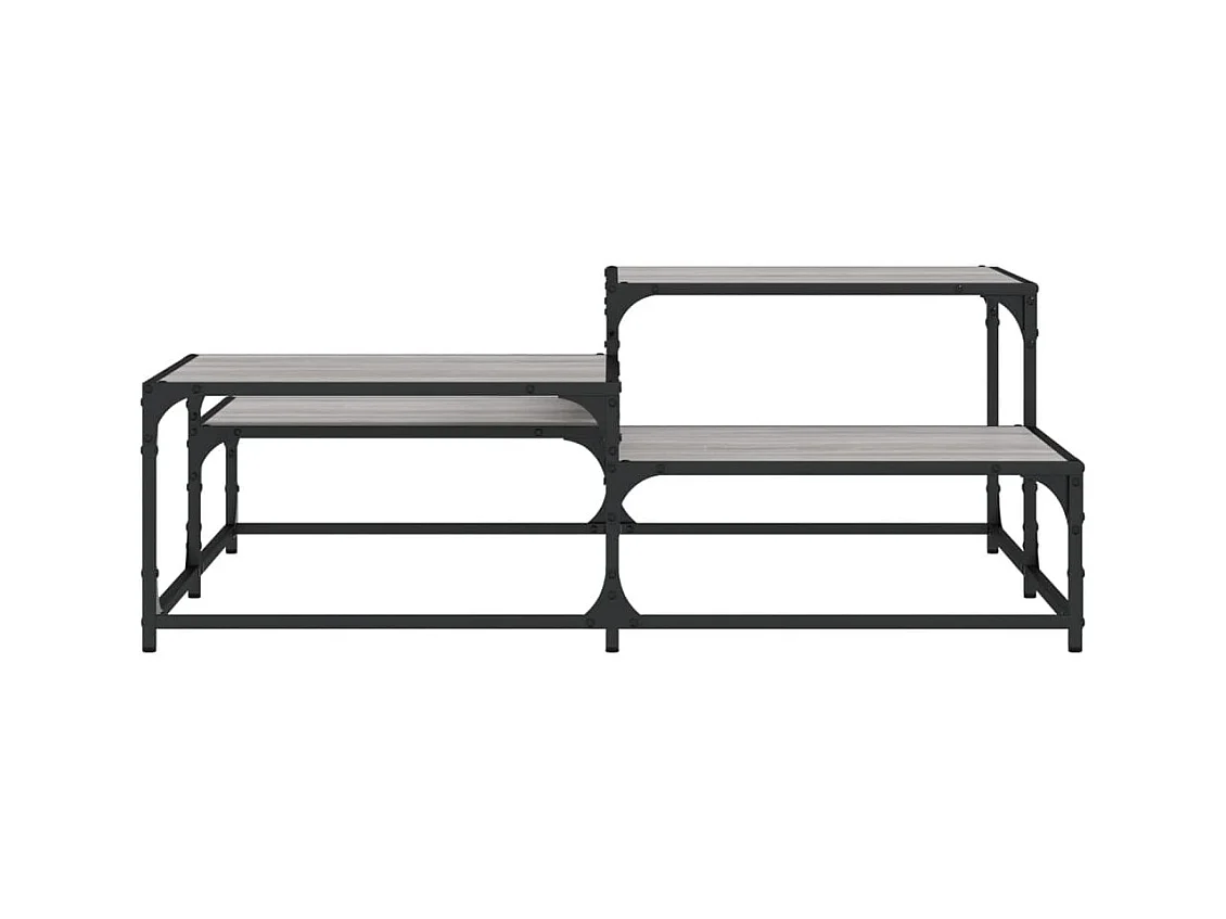 Salontafel 107x107x40 cm bewerkt hout grijs sonoma eikenkleurig NL96670