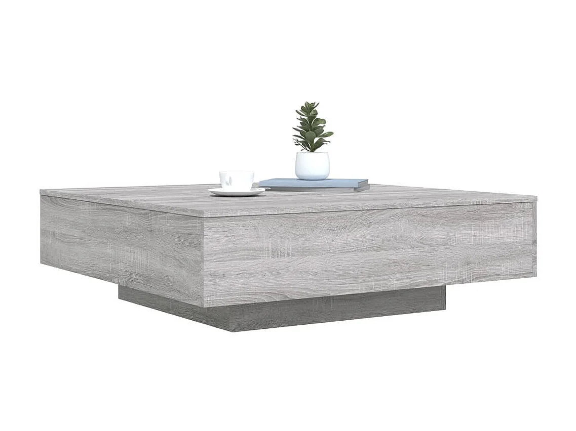 Table basse sonoma gris 100x100x31 cm bois d'ingénierie GHR32320
