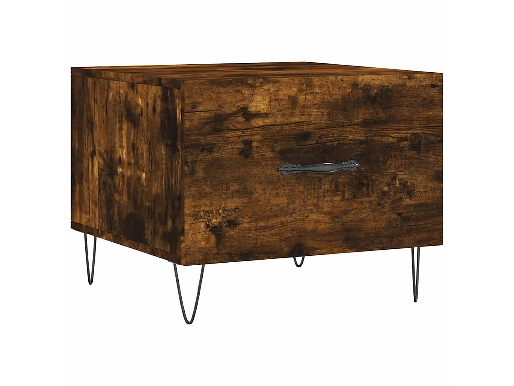 Tables basses 2 pcs chêne fumé 50x50x40 cm bois d'ingénierie GHR67661