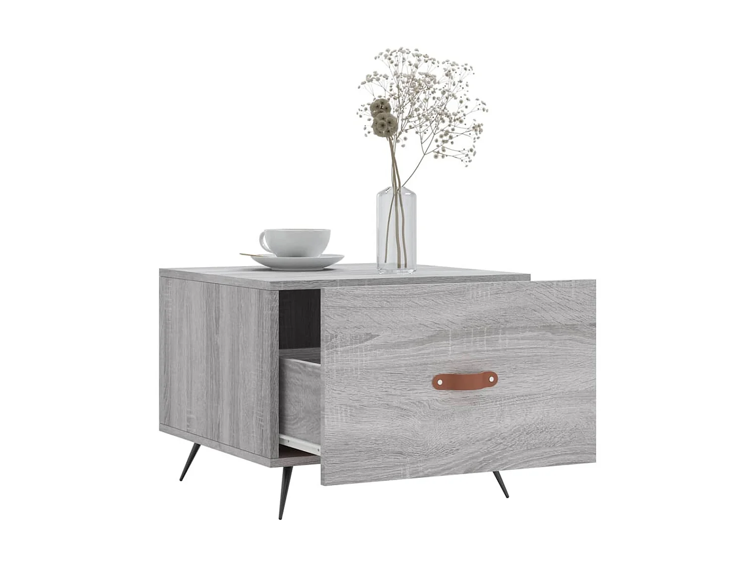 Mesas de centro 2 pcs 50x50x40 cm madeira proc. sonoma cinza PT830386