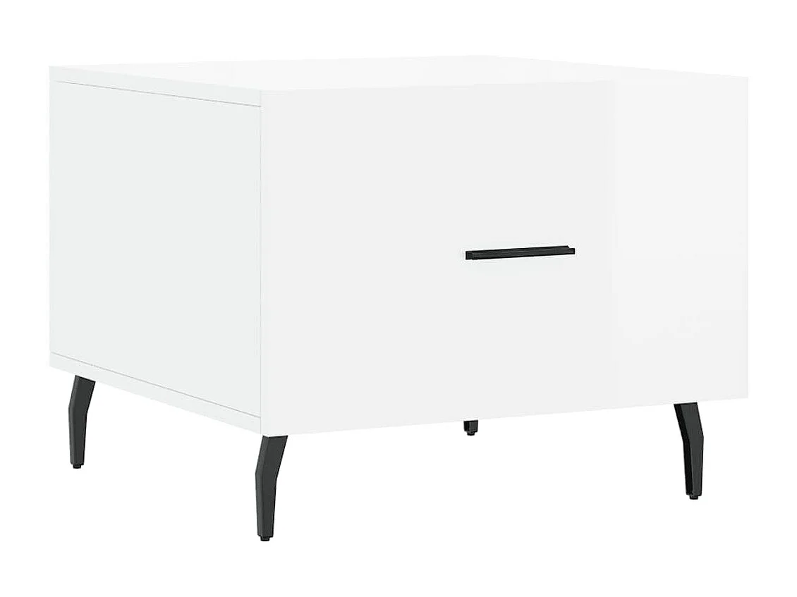 Tables basses 2 pcs blanc brillant 50x50x40cm bois d'ingénierie GHR77144