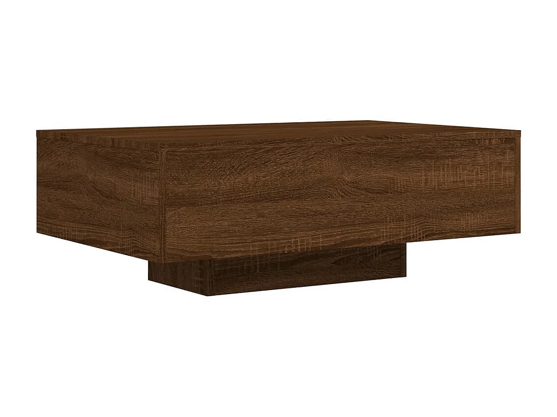 Mesa de centro com luzes LED 85x55x31 cm carvalho castanho PT180781