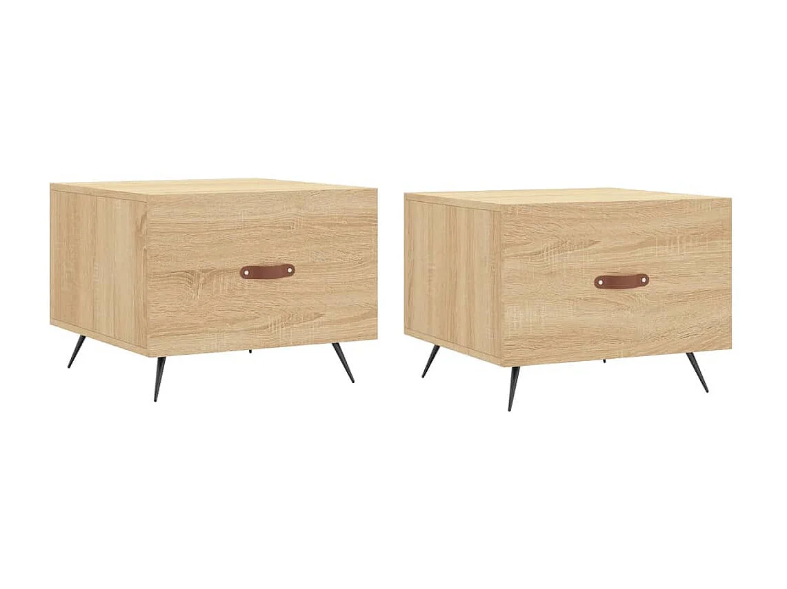 Mesas de centro 2 pcs 50x50x40cm deriv. madeira carvalho sonoma PT294188