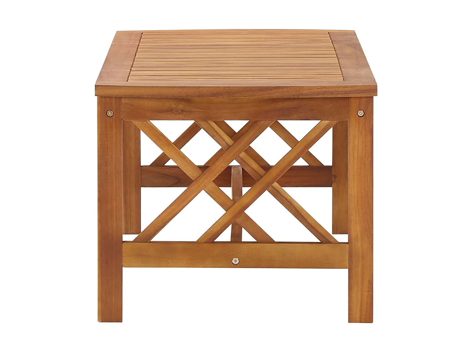 Mesa de centro de madera maciza de acacia 102x50x43 cm ES36688