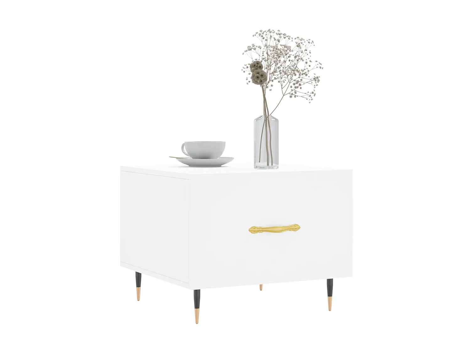 Tables basses 2 pcs blanc 50x50x40 cm bois d'ingénierie GHR14734