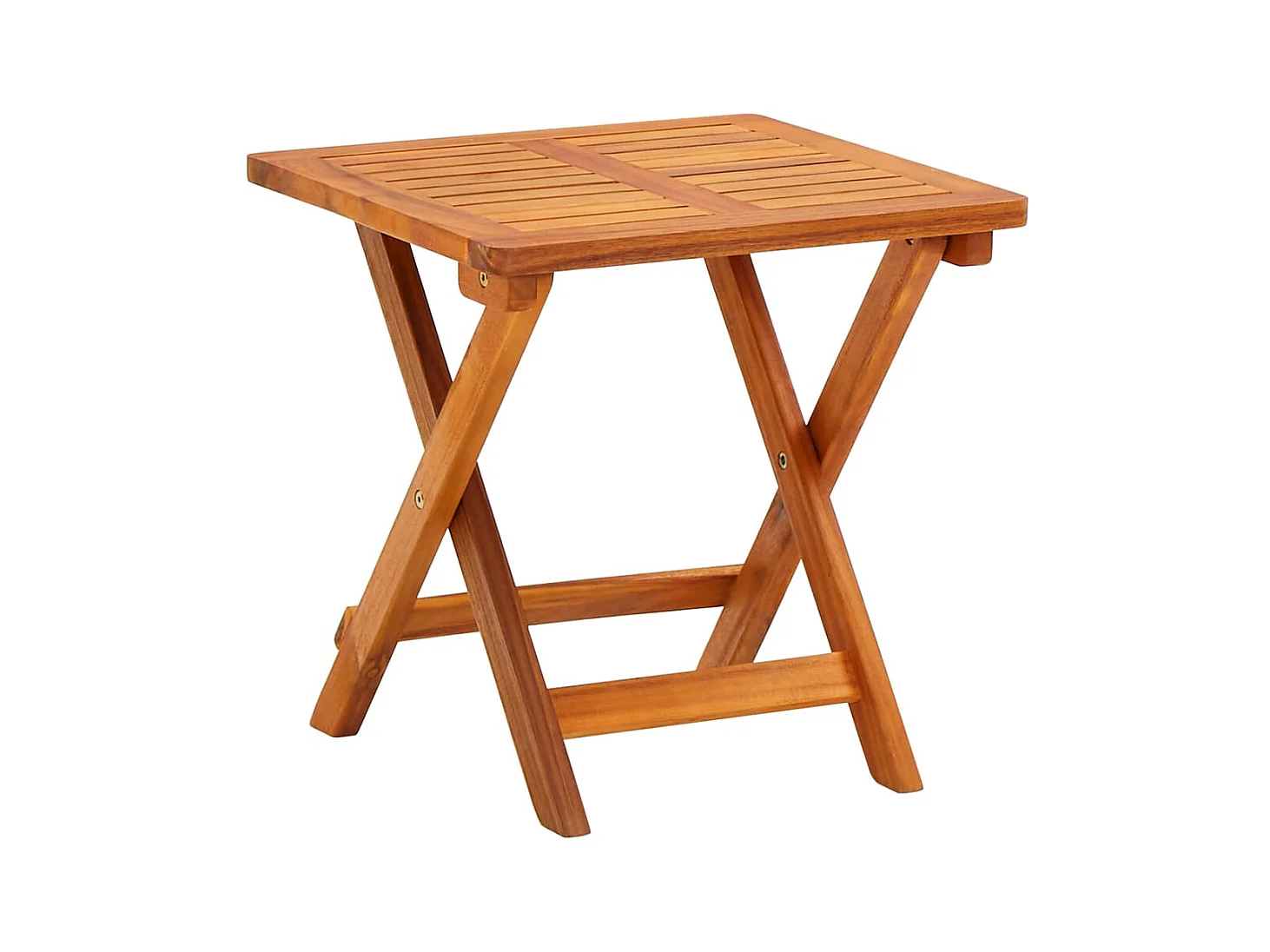 Ligbed met tafeltje en kussen massief acaciahout NL439583