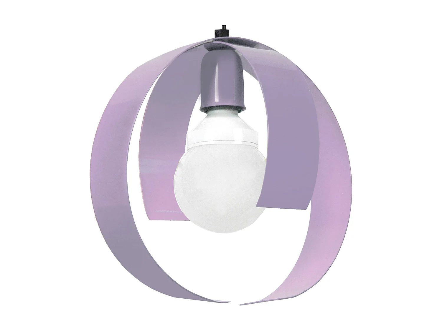 Suspensión  TOSEL ,metal,violeta ,A 85xD 26x P 26cm