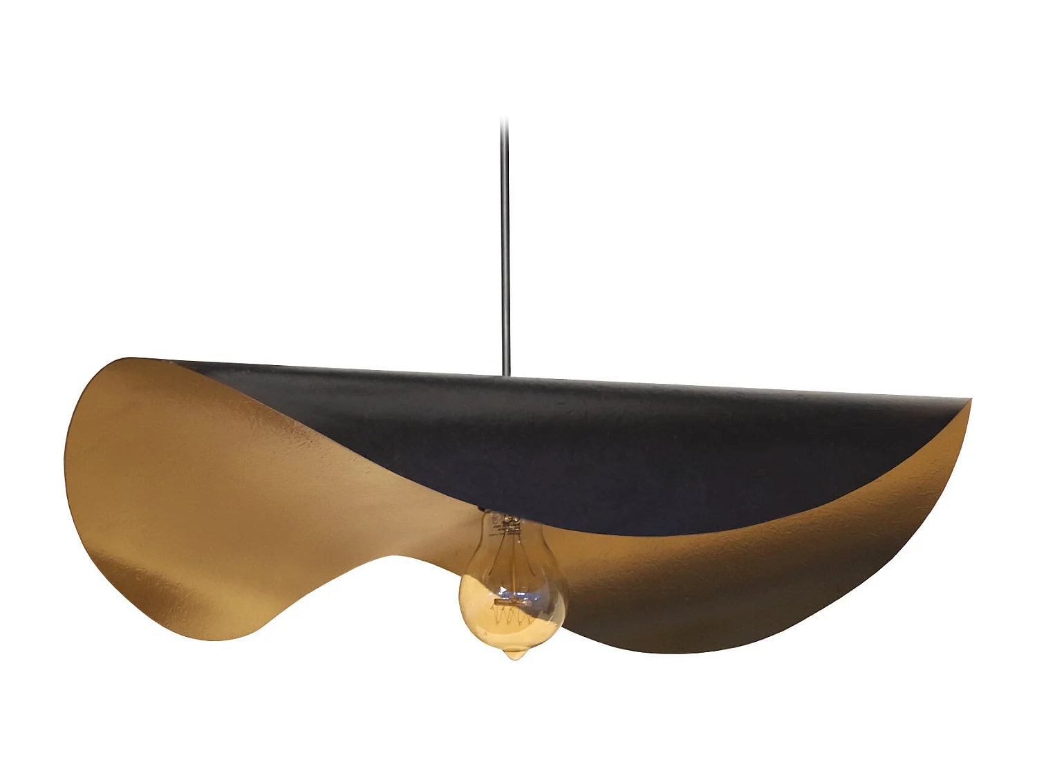 Suspensão TOSEL  GRANDE MADAME vidro cúpula taupe D42 x  H70  cm