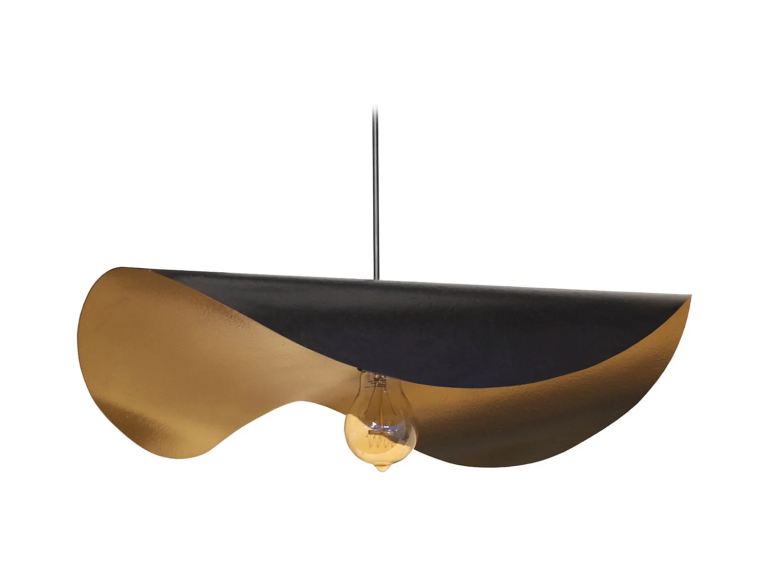 Suspension TOSEL ,métal,Noir ,H65x D50xP50cm