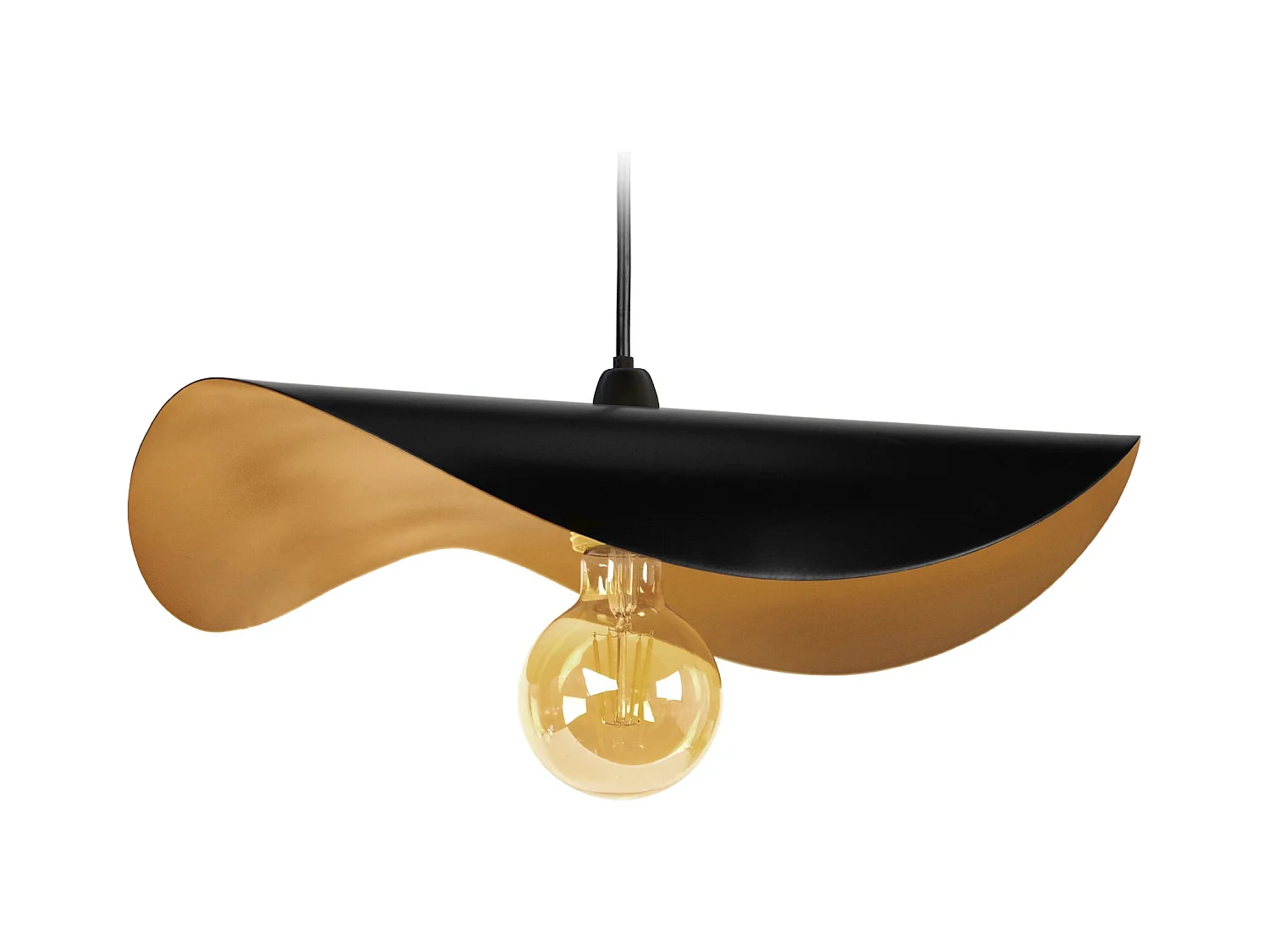 Suspension TOSEL ,métal,Noir ,H65xD40xP40 cm