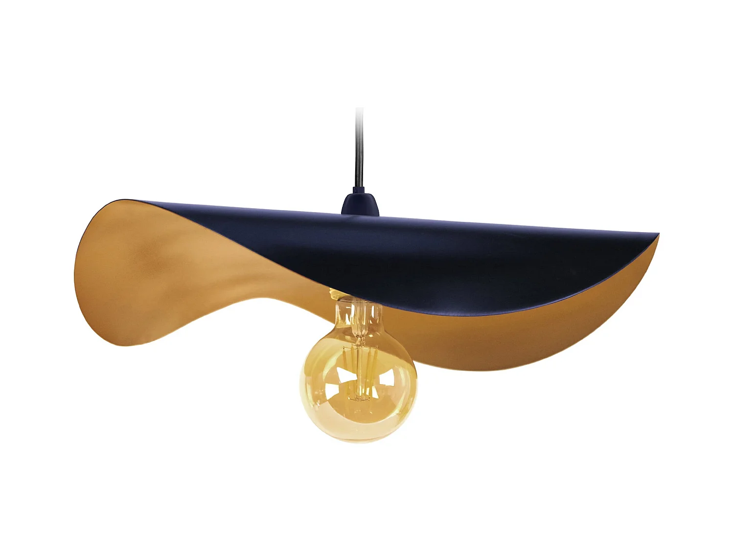 Suspension TOSEL ,métal,Bleu, H 65xD40xP40cm
